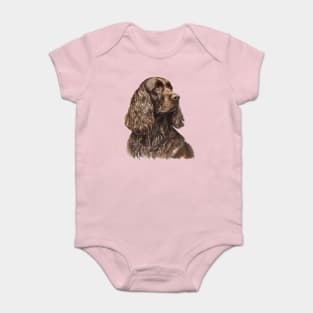 Chocolate Cocker Spaniel Baby Bodysuit